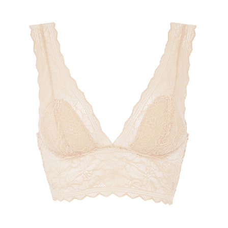 Chantelle Floral Touch Wirefree Bra Bh Dam Beige M