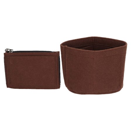 Filt Handväska Insats Väska Enkel Dragkedja Cylinderform Handväska Förvaringsorganisatör