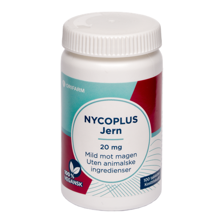 Nycoplus Jern 20mg tabletter 100 stk Vegansk