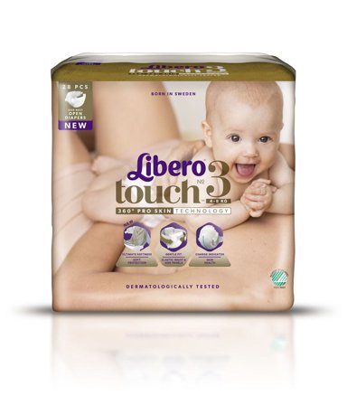Libero Touch 3 åpne bleier 5-9 kg 28 stk