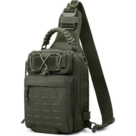 Fiske Ryggsäck Fiske Sling Bag Fiske Ryggsäck med Spöhållare Fiskeutrustning Förvaringsväska