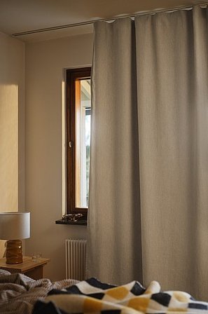 Jotex - Verduisteringsgordijn Linnen 1 Lengte Linnenbeige Linnenbeige - AURORA - Koop Linnen gordijnen bij Jotex