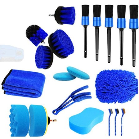 21 delar bilrengöringsverktygsats, elektrisk borrborstsats