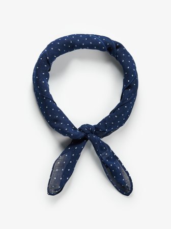 John Henric Men's Dunkelblaue Gepunktete Bandana Size Onesize