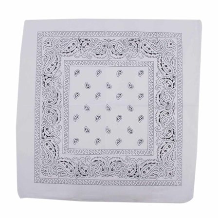 Bandana skjerf sjal snus klut - hvit