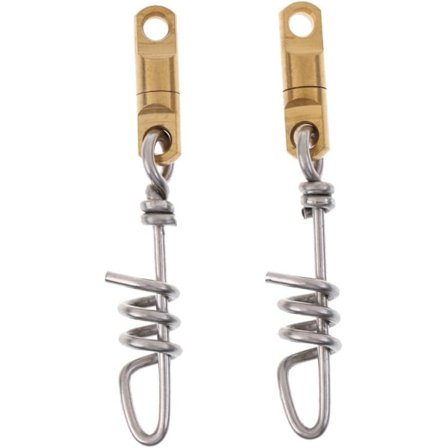 2-delt kraftige fiskesvirvler – Svivel Snap-kobling med korketrekker for saltvannsfiskeutstyr og rigger