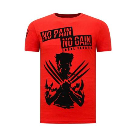 Local Fanatic Wolverine X Man T-Shirt Med Tryck röd, Herr, Herr, Storlek: L