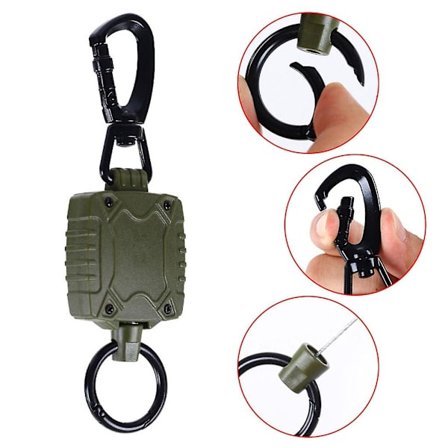 Indtrækkelig nøglering badgeholder nøglering heavy duty nøglering nøgleholder