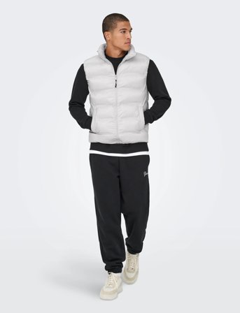ONLY & SONS Onsunion Seamless Life Puffer Vest Otw - White - XXL