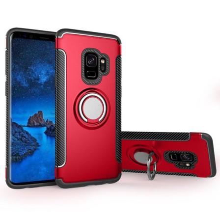 Samsung Galaxy A6 - Ring Skal - Röd Red Röd