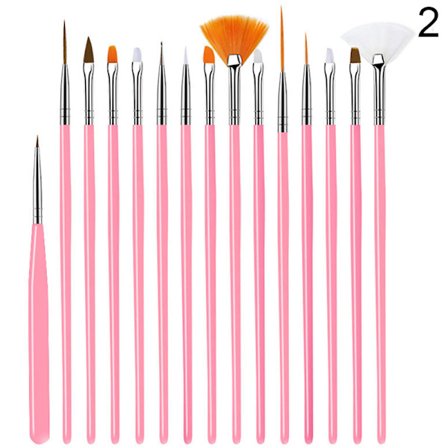 15 st Dotting Pen Crystal Handtag Nail DIY Art UV Gel Nagelborste 2