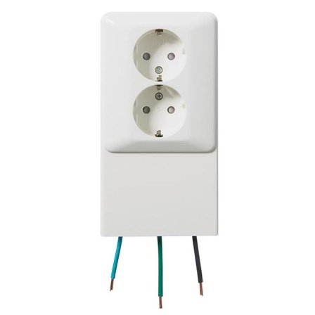 Elko EKO05687 Sokkeluttak jordet, 2-veis, Strømbrytere & vegguttak