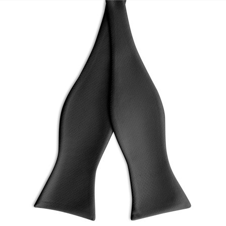 Black Self-Tie Grosgrain Bow Tie for Men - Self-tie bow ties