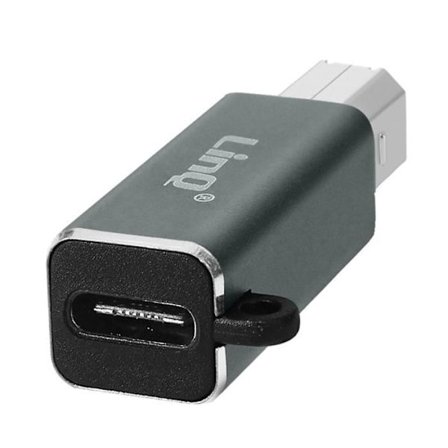 USB-C til USB-B adapter - LinQ - Hvid - Plug and Play - MIDI-support - Indbygget teknologi