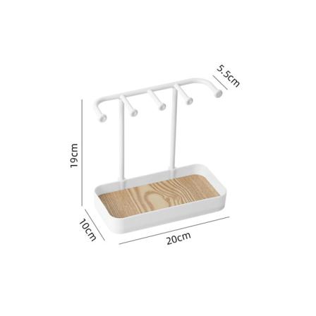 Fashion Smycken Organizer Display För Örhängen Halsband Jewelr White