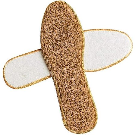 Vintervarme indlægssåler til sko Mænd Kvinder Efterligner Alpakauld Fløjl Deodorant tid! Absorberende Åndbar Pludset Sportsindlæg (Størrelse: 36)