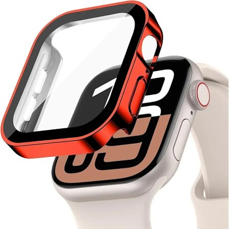 Skal för Apple Watch 10 Fodral 46mm 42mm 45mm 41-44-40mm Härdat Glas Skärmskydd Serie 7 8 9 SE 5 Apple Watch Tillbehör