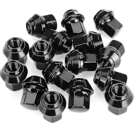 16 stk. HJULMØTTER - TIL FORD FIESTA SORT LETMETAL MK4 MK5 MK6 MK7 MK8 (M12x1.5)