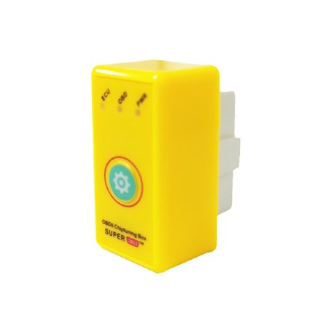 4-paketin Super OBD2 Nitro Optimizer - Tehonlisäys ja Polttoaineen Säästö ECO Power Upgrade -kytkin Keltainen