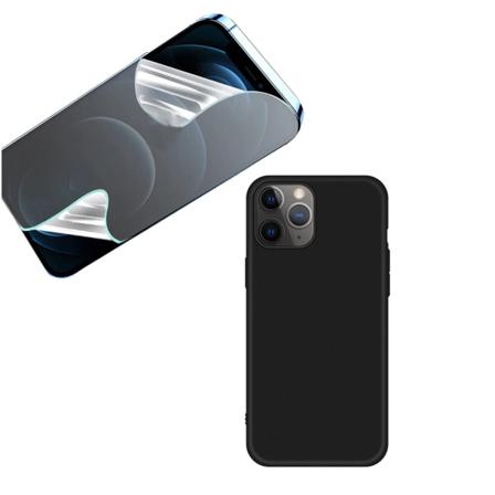 Mattbehandlat Tunt Skal & Hydrogel Skärmskydd Iphone 14 Pro Svart