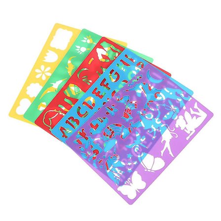 20 stk. Barnas DIY Tegnemaler Hollow Board Set Barnas Plastmalingssjablong