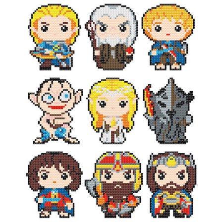 2 Set med Söta Lord Rings Diamantmålning Dekaler för Barn,