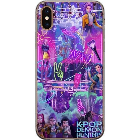 Kompatibel Mobilcover til Apple iPhone XS Max Kpop Demon Hunters Neon City Lights Purple Glow Idol Energy Vibes