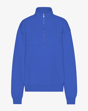 Organic Quarter Zip - Sapphire Blue XS