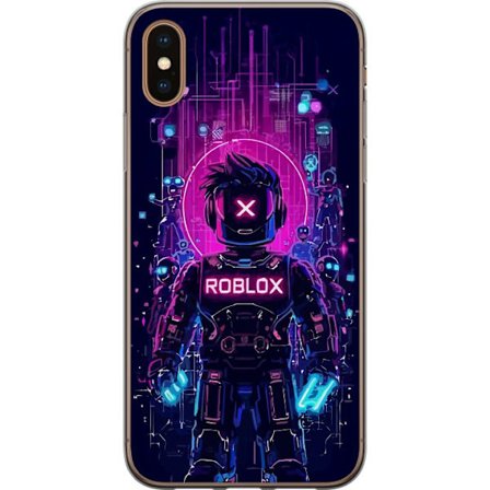 Yhteensopiva Puhelinkuori Apple Apple iPhone X Roblox Cyber Core Voimakas digitaalinen Roblox-suunnittelu, jossa on violetit valot ja futuristinen tau