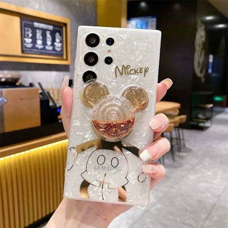 Tegneserie Etui til Samsung og Bling Sparkle Telefonholder Sød Telefon Etui til Piger Kvinder