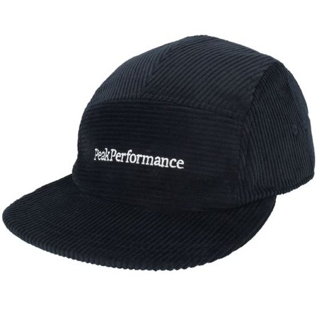 Peak Performance - Svart 5panel Keps - Corduroy Cap Black 5-Panel @ Hatstore