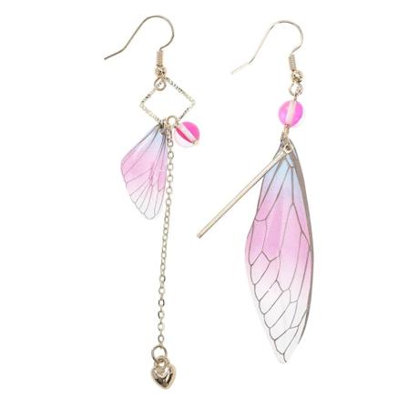 1 Par Eksklusive Cikadefløj Øreringe Drop Øreringe Brud Øre Dekorationer Pink 9x1.3cm Pink 9x1.3cm