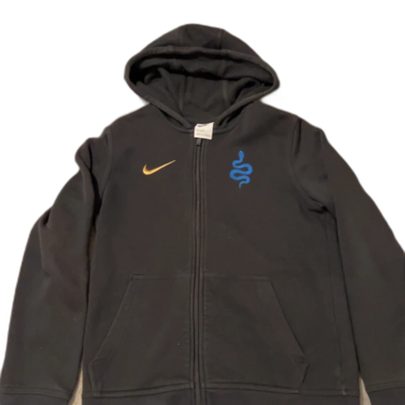 Svart Nike hoodie med blått tryck