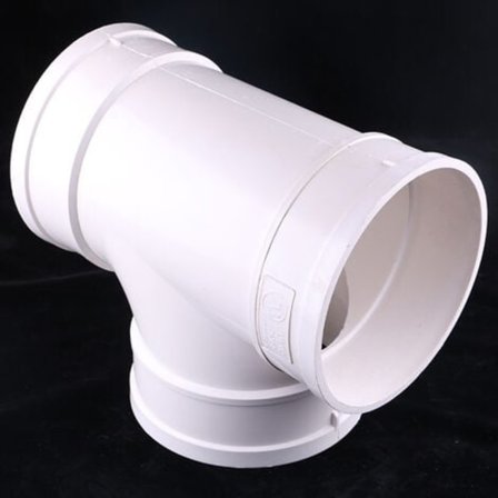 TS-Ø75mm Jakokanavan Liitin 3-tie (90 astetta) xd - Pyöreä Kanavan Liitin - Poistoilmapuhallin - Ilmanvaihto T-kappale Se:lle