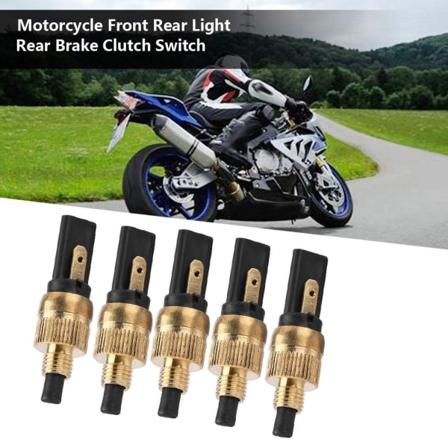5 stk Bremslygtekontakt, Motorcykel, ATV, Elcykel Interrupteur, 6mm Kobber Motorcykel Stoplygte Baglygte Forreste Bagerste Bremskoblingskontakt Stik