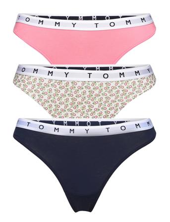 3P Thong Print Stringtruse Undertøy Rosa Tommy Hilfiger