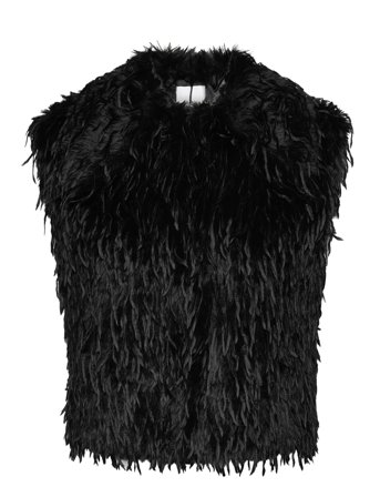 Dante6 Dante6-Frisson Featherlook Waistcoat - Black - 38