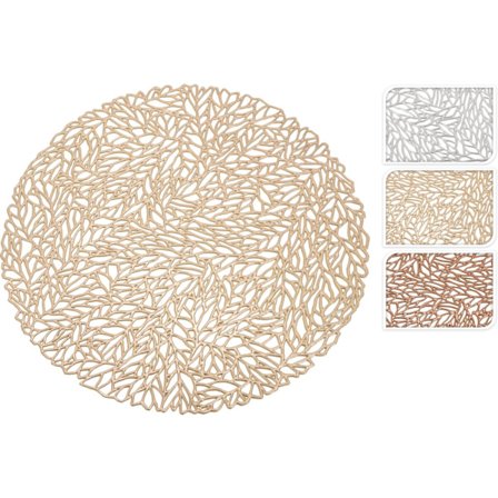 Underlägg Runda Silver 38 cm 4-pack