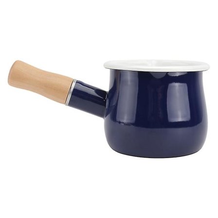 Kaffevarmer emaljeret gryde flødepande små gryder træhåndtag smørvarmer gryde keramiske kogegryder