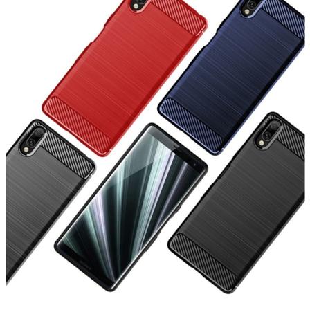 Stødsikker Armour Carbon TPU cover Sony Xperia L3 - flere farver Black
