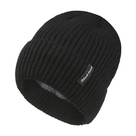 Huer Dame, Vinterhuer til Dame Herre Fleeceforede Varme til Koldt Vejr, Hue til Dame Mode Skull Cap