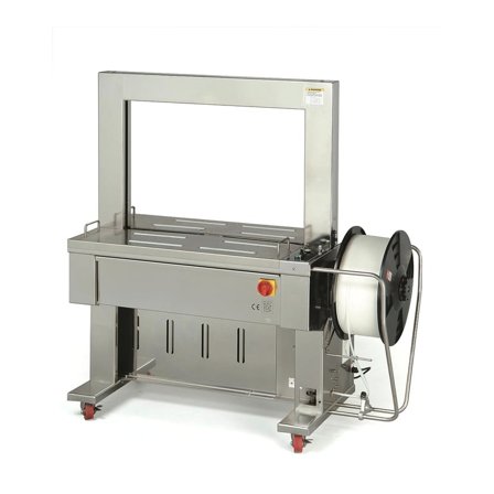 Rostfri bandningsmaskin, automatisk, PP-band, 12 mm, elektromagnetisk bandspänning med ram