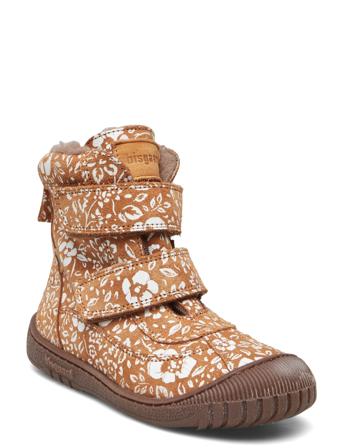 Bisgaard Ellis Tex Vinterstøvletter Med Borrelås Oransje Bisgaard*Betinget Tilbud