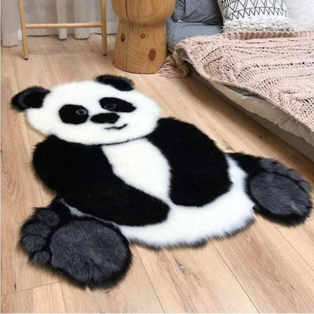 Panda mönstrad matta djurformade områdesmattor för vardagsrum matta barnrumsdekor 90x120cm