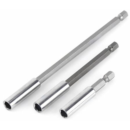 3 kpl:n pidike sähköporakoneen ruuvimeisselille, jatkovarsi, magneettinen pidike, 1/4 tuuman varsi, työkalu sähkö- ja paineilmaruuveille