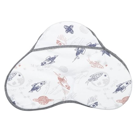 Bebis Kudde för Sovning Molnformad Söt Mönster Mjuk Bomull Andningsbar Bekväm Bebis Kudde för Spädbarn Nyfödd Universum Element