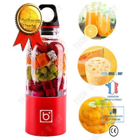 Fruktmixare - TD - Mini blender - 500 ml - Uppladdningsbart batteri - Röd