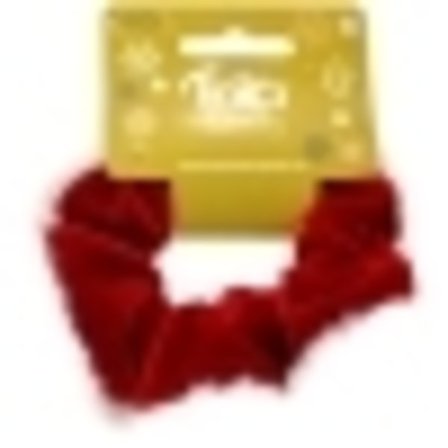 Schrunchie Röd med Vita Kant - Tinka Beauty