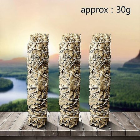 Hvid Salvie Bundter Smudge Sticks Indendørs Rensning Røgelse Til Hjemmerensning