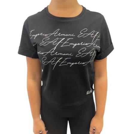 Emporio Armani Ea7, T-Shirts Zwart, Dames, Maat:XS